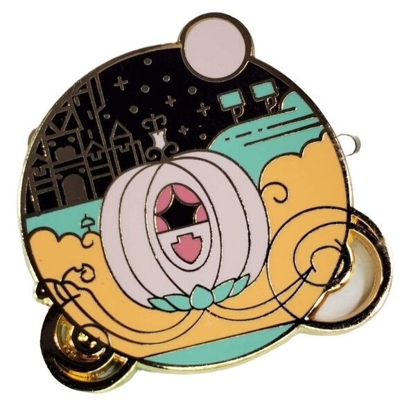 Cinderella Carriage Lapel Pin Pumpkin Princess Accessories Brooch Badge Jewelry - Picture 1 of 6